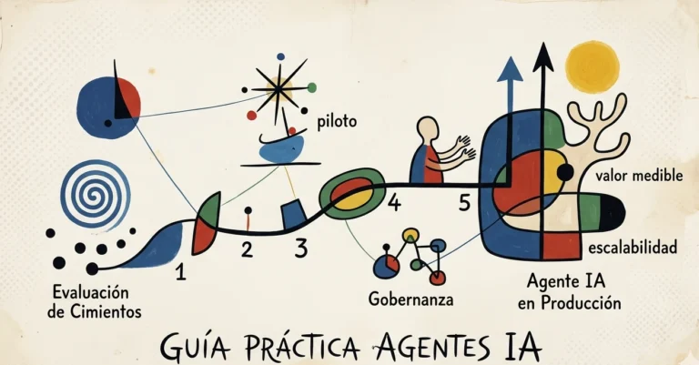 Guía visual para implementar agentes IA: de la evaluación al impacto empresarial